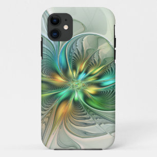 Case-Mate iPhone Case Fantaisie Abstraite Moderne Fleur Fractale Colorée