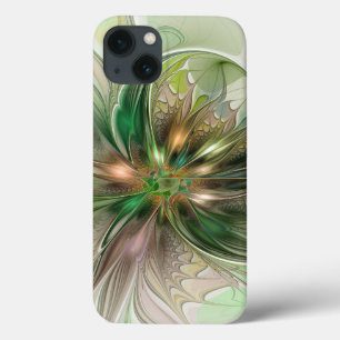 Case-Mate iPhone Case Fantaisie Abstraite Moderne Fleur Fractale Colorée