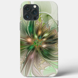 Case-Mate iPhone Case Fantaisie Abstraite Moderne Fleur Fractale Colorée