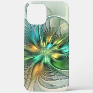 Case-Mate iPhone Case Fantaisie Abstraite Moderne Fleur Fractale Colorée