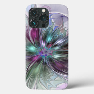 Case-Mate iPhone Case Fantaisie Abstraite Moderne Fractale Fleur Colorée