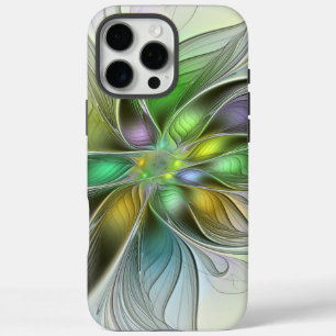 Coques iPhone 16 Pro Max Fantaisie de fleurs colorée abstraite moderne frac
