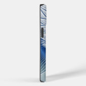 Coques Case-Mate iPhone Fantaisie dynamique Abstrait Tons bleus Art fracta (Verso / Droite)