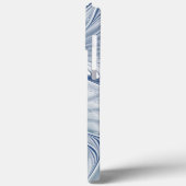 Coques Case-Mate iPhone Fantaisie dynamique Abstrait Tons bleus Art fracta (Verso / Gauche)