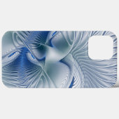 Coques Case-Mate iPhone Fantaisie dynamique Abstrait Tons bleus Art fracta (Verso (horizontal))