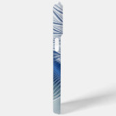 Coques Case-Mate iPhone Fantaisie dynamique Abstrait Tons bleus Art fracta (Verso / Droite)