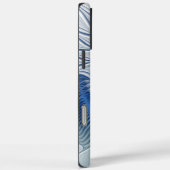Coques Case-Mate iPhone Fantaisie dynamique Abstrait Tons bleus Art fracta (Verso / Droite)