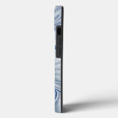Coques Case-Mate iPhone Fantaisie dynamique Abstrait Tons bleus Art fracta (Verso / Gauche)