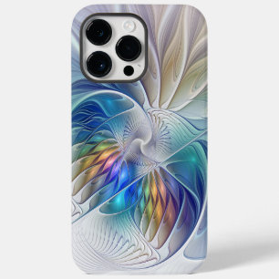 Coque Pour Pour iPhone 14 Pro Max Fantaisie florale, fleur fractale abstraite coloré