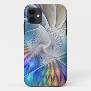 Case-Mate iPhone Case Fantaisie florale, fleur fractale abstraite coloré