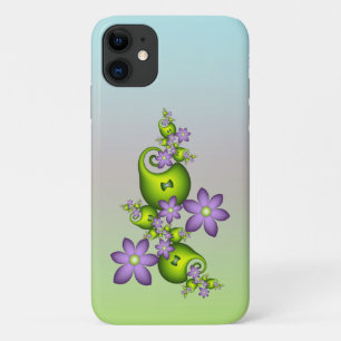 Case-Mate iPhone Case Fantaisie florale fleurs lilas formes vertes fract
