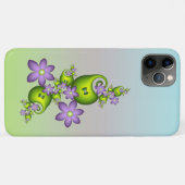 Coques Case-Mate iPhone Fantaisie florale fleurs lilas formes vertes fract (Dos (Horizontal))