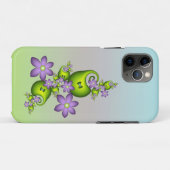 Coques Case-Mate iPhone Fantaisie florale fleurs lilas formes vertes fract (Dos (Horizontal))