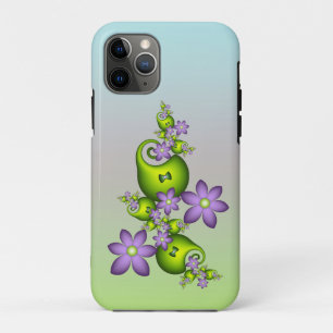 Case-Mate iPhone Case Fantaisie florale fleurs lilas formes vertes fract