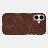 Coques Case-Mate iPhone Fantastique Brown Faux cuir (Verso (horizontal))