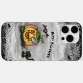 Coques Case-Mate iPhone Fantôme, Chat, Chat et Citrouille, Bonne Halloween (Verso (horizontal))