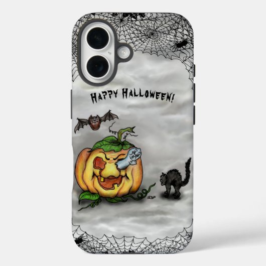 Coques Case-Mate iPhone Fantôme, Chat, Chat et Citrouille, Bonne Halloween (Verso)