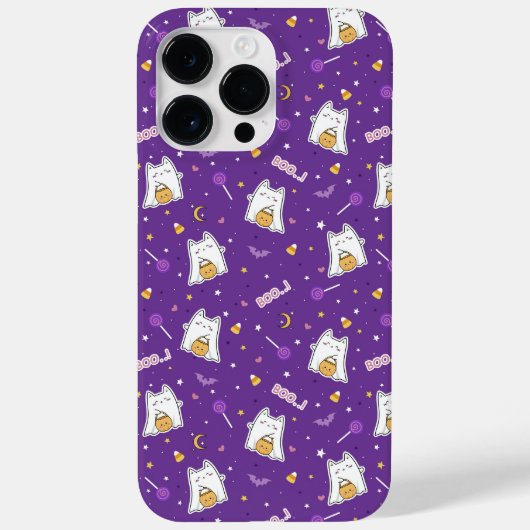 Coques Case-Mate iPhone Fantôme de chat Halloween (Verso)