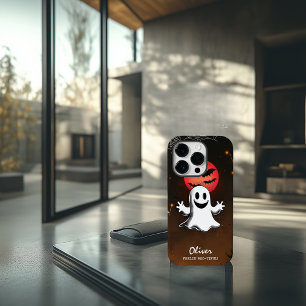 Coque Pour iPhone 14 Pro Fantôme de Lueur Effrayante - Amusant Toute L'Anné