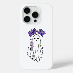 Coque iPhone 15 Pro Fantôme d'Halloween Boo-Jee mignon avec 40oz Tumbl