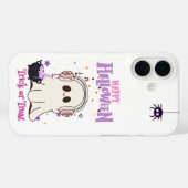 Coques Case-Mate iPhone Fantôme mignon avec casque Halloween iPhone 16 (Verso (horizontal))