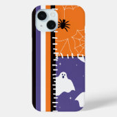 Coques Case-Mate iPhone Fantômes de patchwork d'Halloween (Verso)