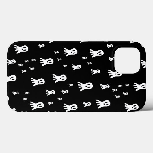 Coques Case-Mate iPhone Fantômes d'Halloween foncé (Verso (horizontal))
