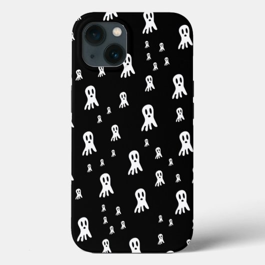 Coques Case-Mate iPhone Fantômes d'Halloween foncé (Verso)