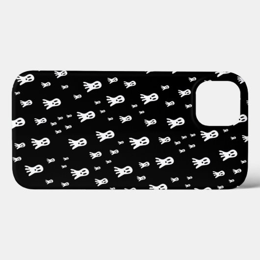 Coques Case-Mate iPhone Fantômes d'Halloween foncé (Verso (horizontal))