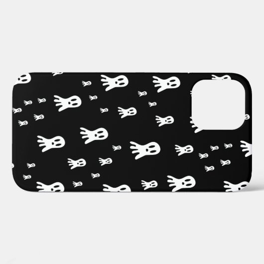 Coques Case-Mate iPhone Fantômes d'Halloween foncé (Verso (horizontal))