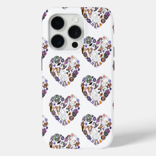 Coque iPhone 15 Pro Fantômes d'Halloween rétro avec Lames à rouleaux