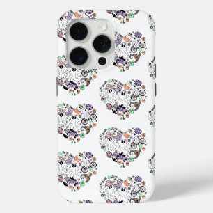 Coque iPhone 15 Pro Fantômes d'Halloween rétro et forme de coeur Citro