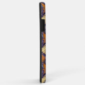 Coques Case-Mate iPhone Fantômes mignons avec feuilles d'automne violet or (Dos/Droite)