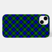 Coques Case-Mate iPhone Farquharson tartan bleu vert plaid (Verso (horizontal))