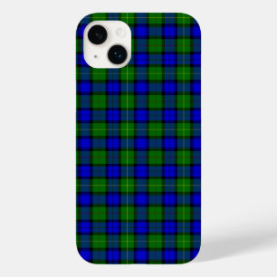 Coque Pour iPhone 14 Plus Farquharson tartan bleu vert plaid