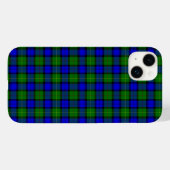 Coques Case-Mate iPhone Farquharson tartan bleu vert plaid (Verso (horizontal))