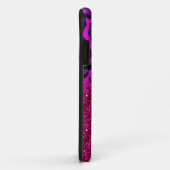 Coques Case-Mate iPhone Fashion Modern Pink Purple Glitter Leopard (Dos/Droite)