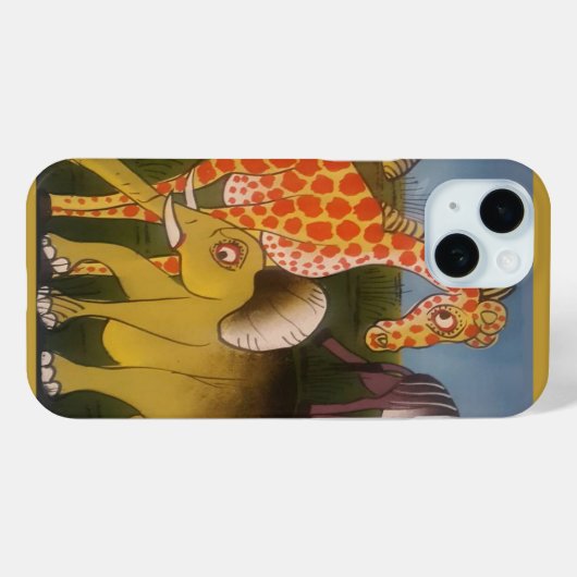 Coques Case-Mate iPhone Faune Africaine Majestueuse : Une Belle Peinture. (Verso (horizontal))
