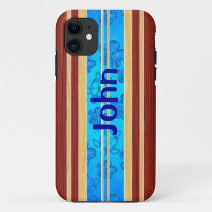 Etui iPhone Case-Mate Fausse planche de surf en bois de Honu Hawiian
