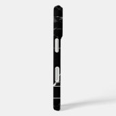 Coques Case-Mate iPhone Faux Black Marble Texture Look Avec Nom Personnali (Verso / Droite)