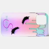 Coques Case-Mate iPhone Faux Cils Paillettes Couleurs Gouttes (Verso (horizontal))