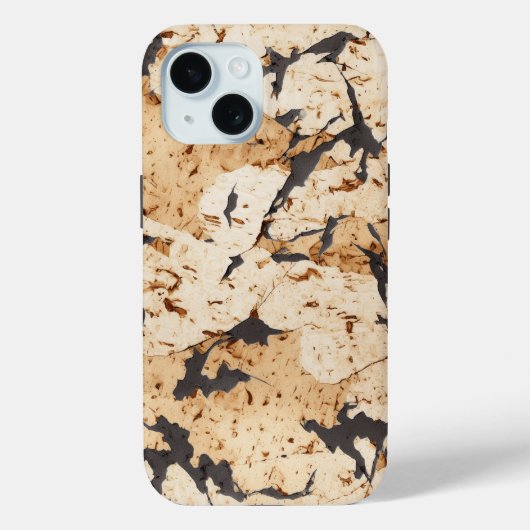 Coques Case-Mate iPhone Faux Cork avec inserts en marbre noir (Verso)