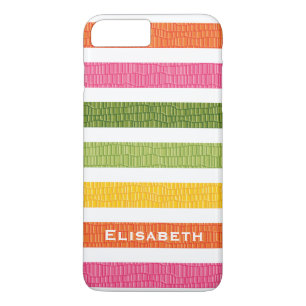 Coque iPhone 8 Plus/7 Plus Faux Croc Bright Stripe