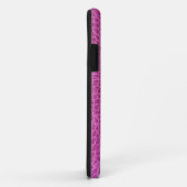 Coques Case-Mate iPhone Faux Cuir Rose Chaud (Dos/Droite)