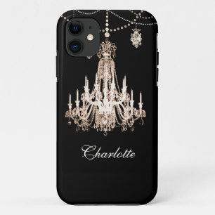 Etui iPhone Case-Mate FAUX French Crystal Chandelier Nom personnalisé