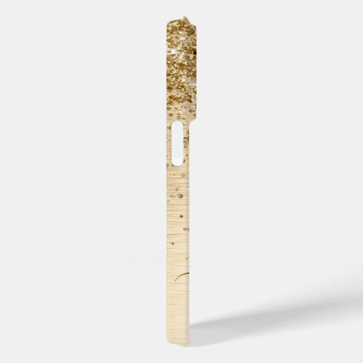 Coques Case-Mate iPhone Faux Gold brossé Parties scintillant métallique Im (Verso / Droite)