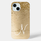 Coques Case-Mate iPhone Faux Gold brossé Parties scintillant métallique Im (Verso)