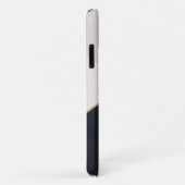 Coques Case-Mate iPhone Faux Gold Foil Lignes géométriques Bleu et rose (Dos/Droite)