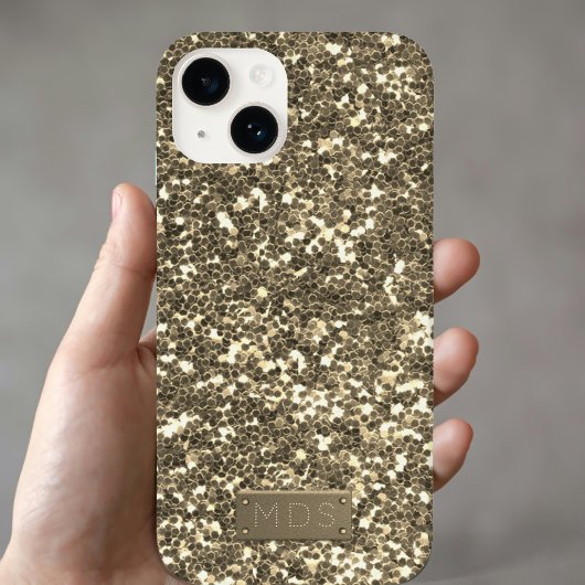 Coques Case-Mate iPhone Faux Gold Parties scintillant Bling Sparkling Mono