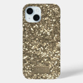 Coques Case-Mate iPhone Faux Gold Parties scintillant Bling Sparkling Mono (Verso)